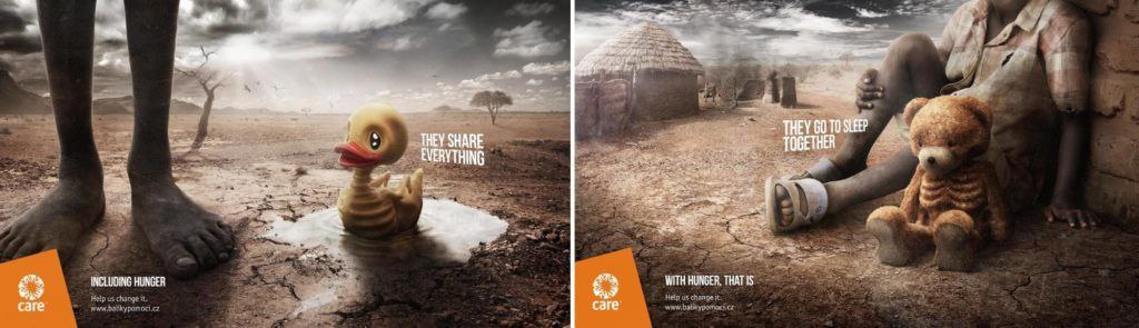 📣Чешский фонд гуманитарной помощи недавно запустил социальную рекламную кампанию, направленную на привлечение внимания к проблемам голода среди детей в Африке | Сетка — социальная сеть от hh.ru