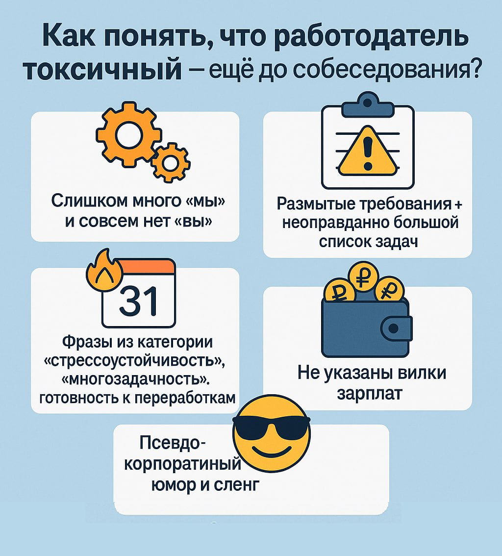 Как понять, что работодатель токсичный - ещё до собеса 💡 | Сетка — социальная сеть от hh.ru