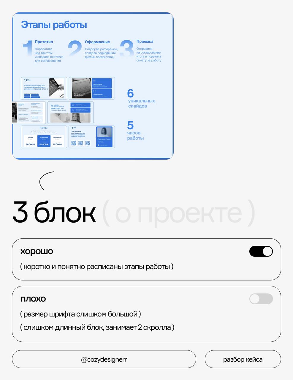 Разбор кейса на ошибки #2
Что на картинках:
⚡️ Взяла рандомный кейс на Бехе, написала владелице и получила разрешение на разбор анонимно
⚡️ Разобрала каждый блок кейса и прописала, что в нем хорошо, а... | Сетка — социальная сеть от hh.ru