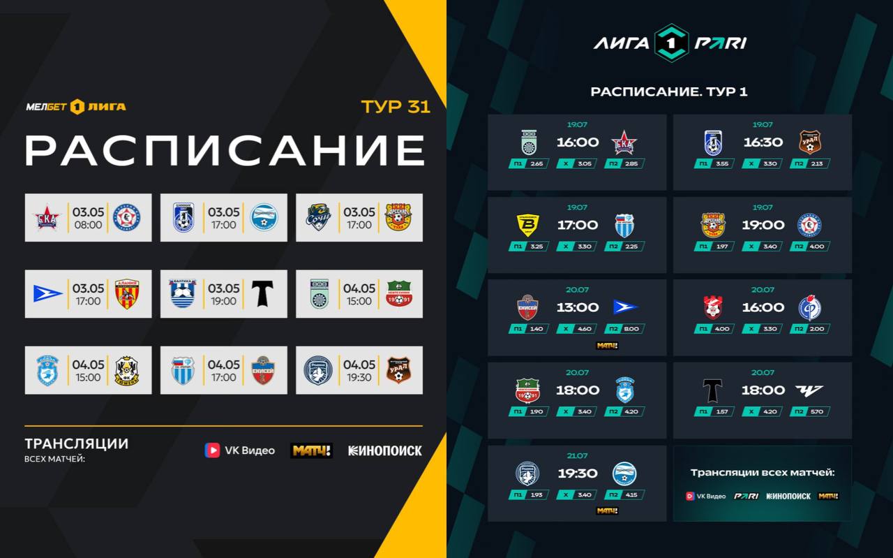 👀 Pari vs Мелбет — как изменилась Первая лига? 
Пока стартовый тур, о масштабных переменах говорить рано | Сетка — социальная сеть от hh.ru