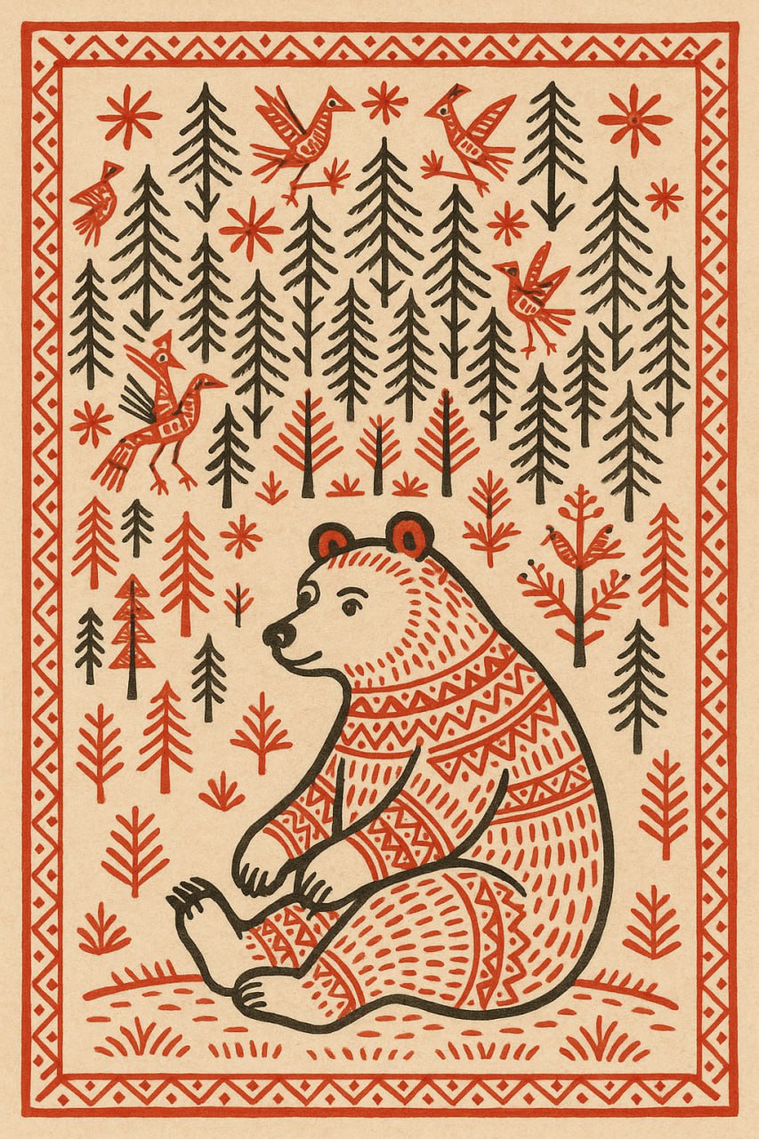 🎨 Древнерусская магия в нейросетях: Промпт в стиле Мезенской росписи
Хотите создавать арты с душой русского Севера? Этот промпт — настоящая машина времени | Сетка — социальная сеть от hh.ru