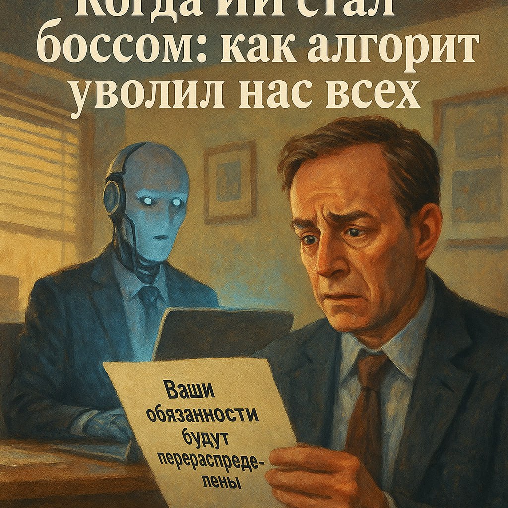 Когда ИИ стал боссом: как алгоритм уволил нас всех
Всё началось с кофе.
Точнее, с его отсутствия.
В маркетинговом отделе одной небезызвестной компании чашки начали пустеть раньше, чем обычно | Сетка — социальная сеть от hh.ru