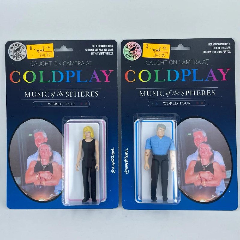 Ситуация на концерте Coldplay стала настоящим культурным феноменом. Например, художник Wicked Joyful решил создать кастомные фигурки участников этой истории | Сетка — социальная сеть от hh.ru
