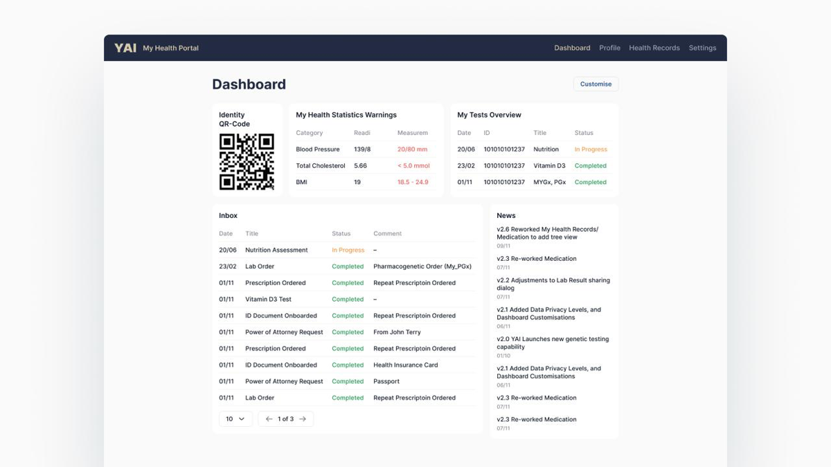 Друзья, делюсь еще одним проектом из недавнего опыта:
MyHealth Portal – сервис для отслеживания показателей здоровья на основе результатов анализов | Сетка — социальная сеть от hh.ru