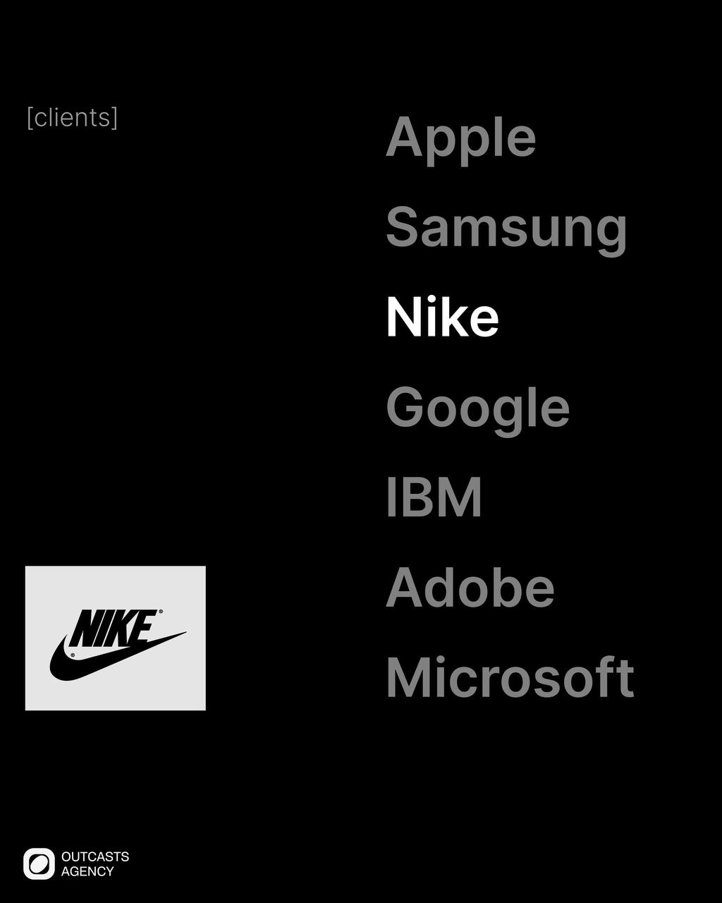 Новый кейс от Outcasts
Погрузитесь в атмосферу стиля и современности с нашим новым тёмным сайтом для креативного агентства: крупные акцентные заголовки, утончённые анимации и стильный минимализм — иде... | Сетка — социальная сеть от hh.ru