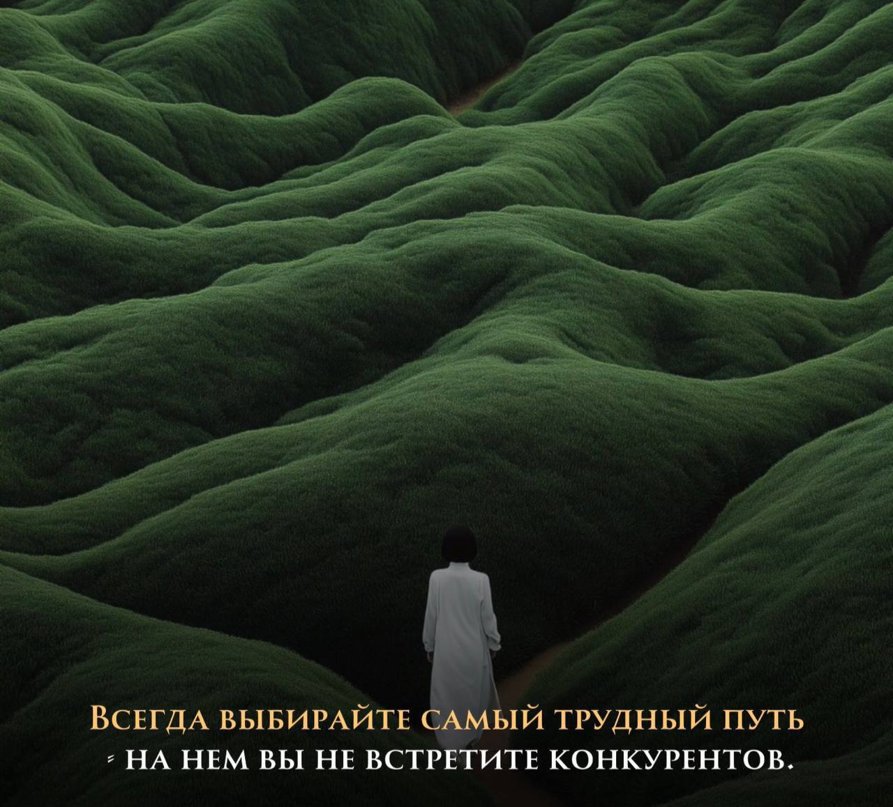 🏔️ Хватит искать простые решения
Выбирай путь, который пугает других. Там, где трудно - там свободно. Там, где сложно, там ты один на один со своим величием | Сетка — социальная сеть от hh.ru