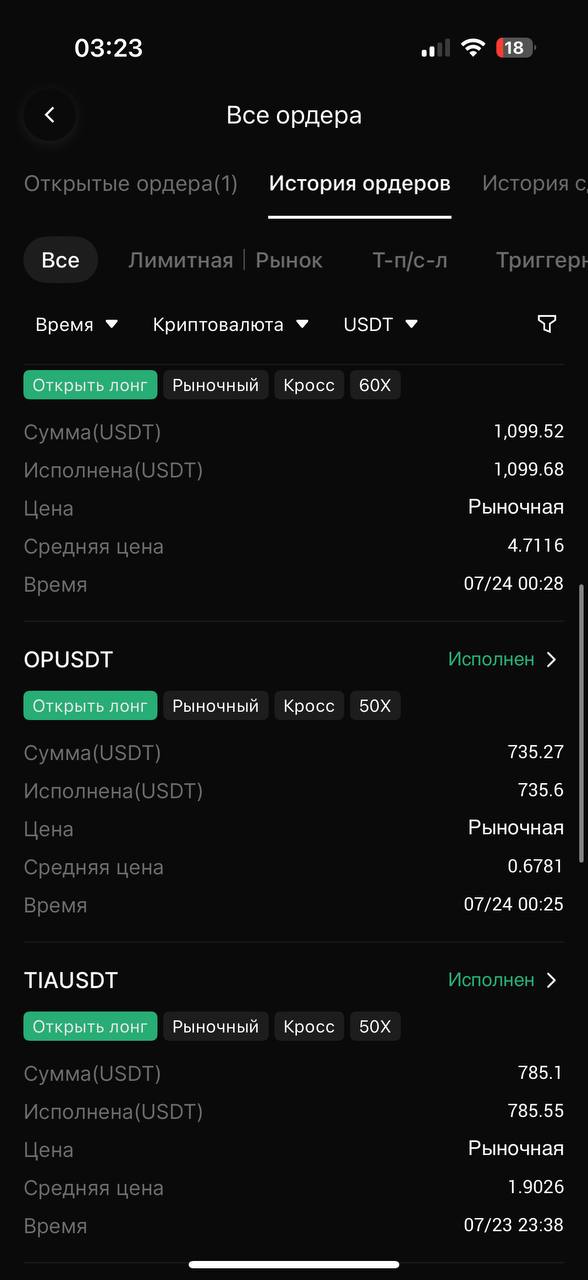 Васап банда
Чисто на 12к$ открыл позиции в лонг
Пробуем среднесрок возможная частичная фиксация
Все монеты на уровни поддержки
Помните, если вы ловите отскок после пролива, риск менеджмент должен сост... | Сетка — социальная сеть от hh.ru