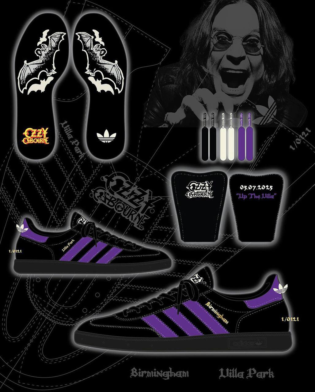 Оу, еще в начале июля Adidas дропнул кроссовки Birmingham в честь Оззи Осборна. Бренд выпустил лимитку из 121 экземпляра для близких друзей и членов семьи | Сетка — социальная сеть от hh.ru