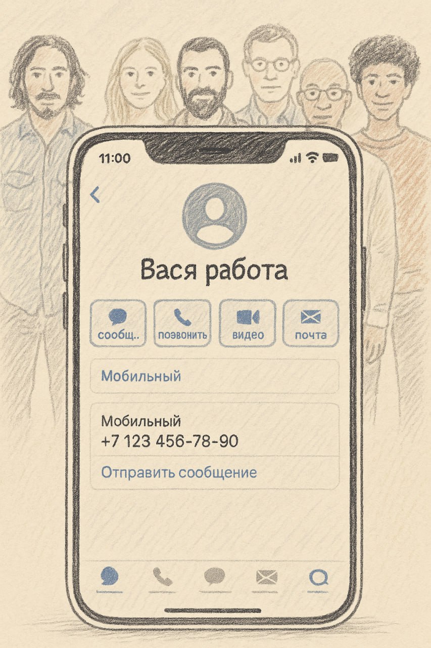 📓 Когда в записной книжке «Вася работа» — это не Вася и не работа
Я вчера по долгу службы общалась с бригадой СКС и хотела записать "Василий работа СКС", но на середине вспомнила свое же кредо:
Не эко... | Сетка — социальная сеть от hh.ru