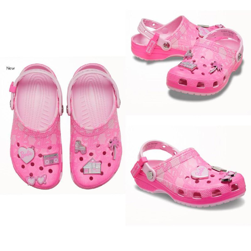 Crocs дропнули новую коллекцию по Barbie! В линейке клогги, сандали и джиббитсы, а главное — всё розовое. | Сетка — социальная сеть от hh.ru