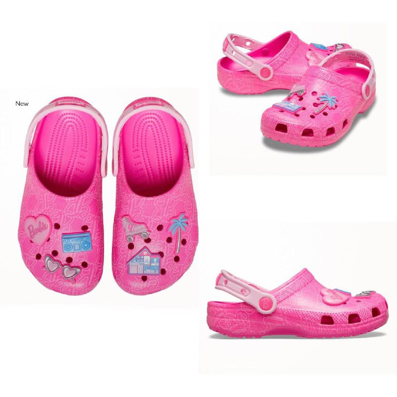 Crocs дропнули новую коллекцию по Barbie! В линейке клогги, сандали и джиббитсы, а главное — всё розовое. | Сетка — социальная сеть от hh.ru