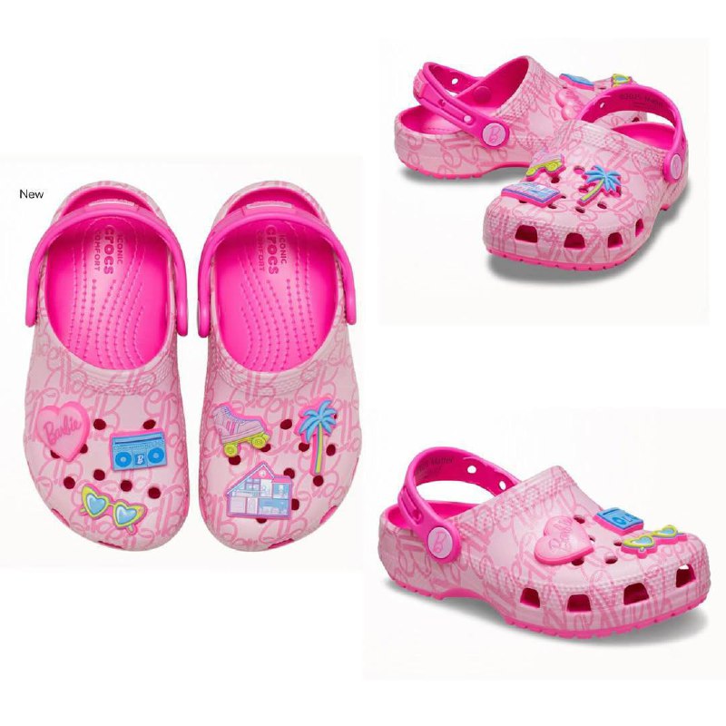 Crocs дропнули новую коллекцию по Barbie! В линейке клогги, сандали и джиббитсы, а главное — всё розовое. | Сетка — социальная сеть от hh.ru
