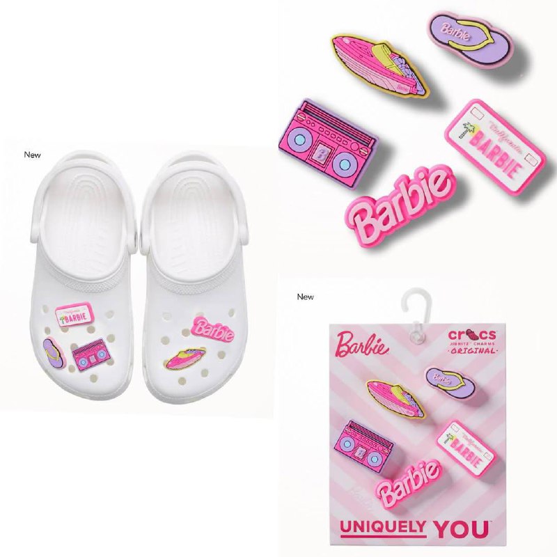 Crocs дропнули новую коллекцию по Barbie! В линейке клогги, сандали и джиббитсы, а главное — всё розовое. | Сетка — социальная сеть от hh.ru