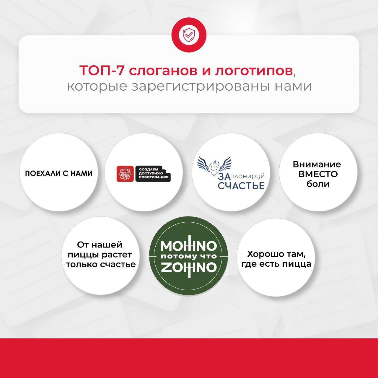 Продолжаем пополнять реестр Роспатента — ваш бренд может быть следующим!🔥
В этой подборке наши новые регистрации слоганов и логотипов | Сетка — социальная сеть от hh.ru