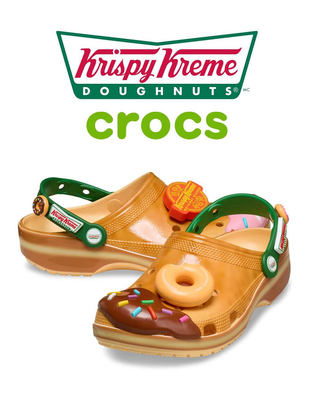 Оп, а вот и те самые кроксы от Krispy Kreme с пончиками и глазировкой поближе. Тут идеально все! Дроп уже 5 августа 😎 | Сетка — социальная сеть от hh.ru