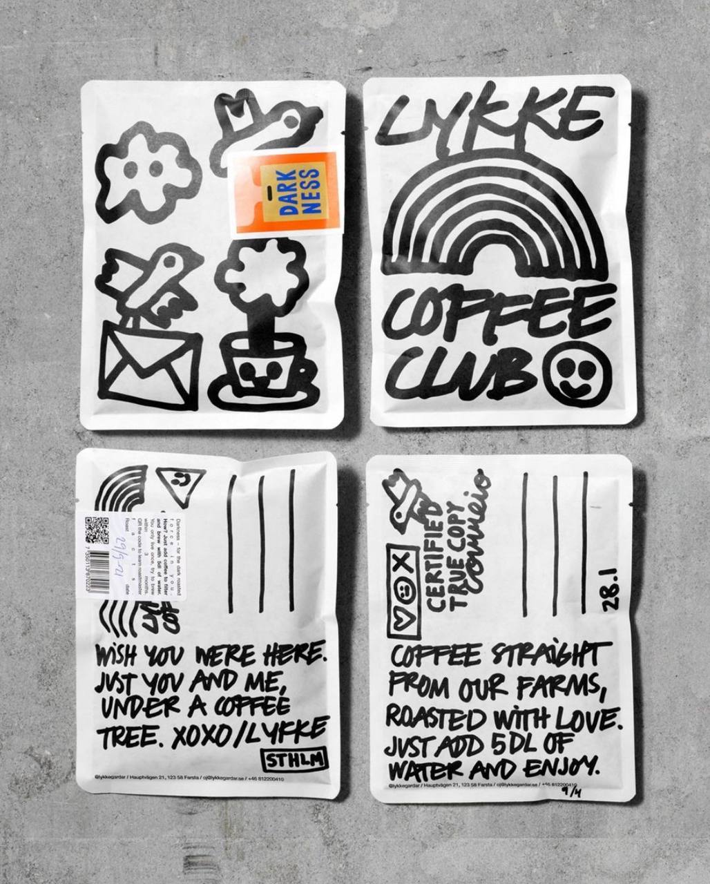 Необычный дизайн упаковки для производителя кофе "Lykke coffee farms"
Иллюстрации используются свободно, чтобы усилить и прояснить мечты, вкусы, видения и обжарки | Сетка — социальная сеть от hh.ru