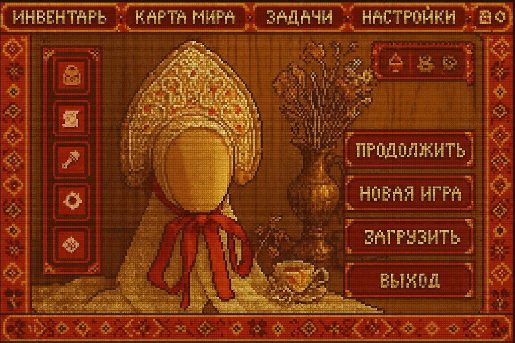 🔴 Несуществующая игра, вдохновлённая вышивкой русского кокошника.
Мастерица Елена (под ником lecoritsa) решила представить себя в пиксель-арт игре и создала с помощью ИИ такой концепт | Сетка — социальная сеть от hh.ru