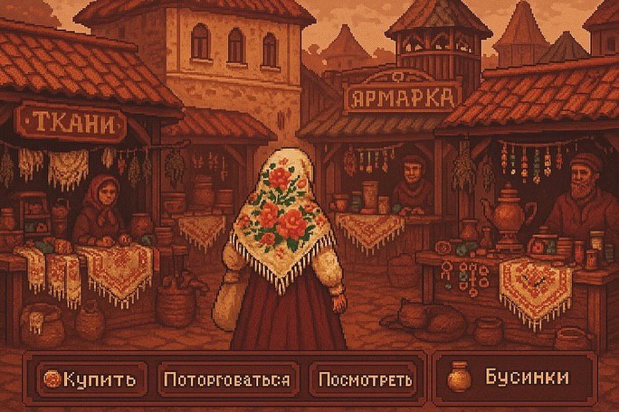 🔴 Несуществующая игра, вдохновлённая вышивкой русского кокошника.
Мастерица Елена (под ником lecoritsa) решила представить себя в пиксель-арт игре и создала с помощью ИИ такой концепт | Сетка — социальная сеть от hh.ru