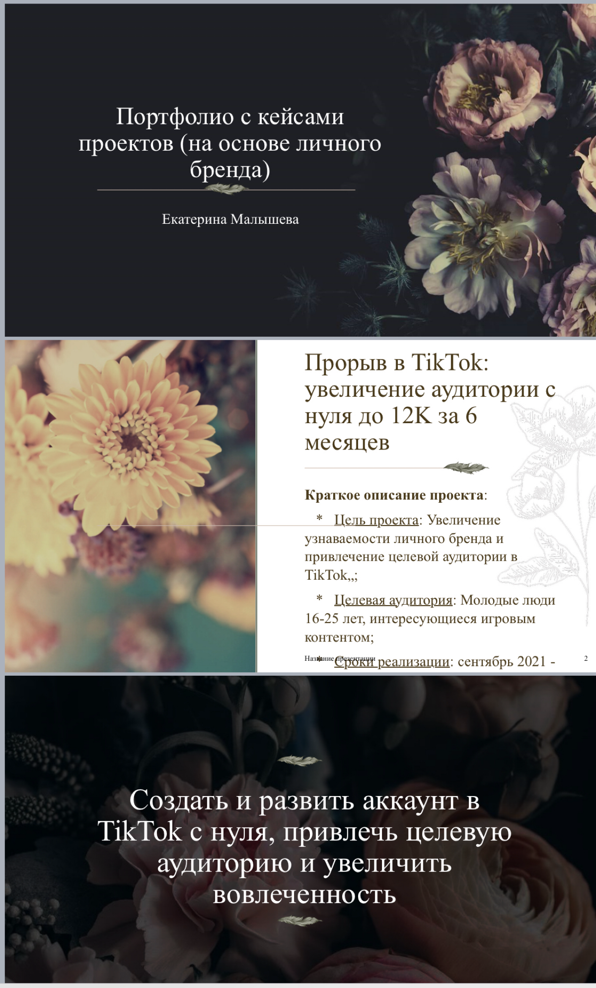 Моё портфолио в TikTok! | Сетка — социальная сеть от hh.ru