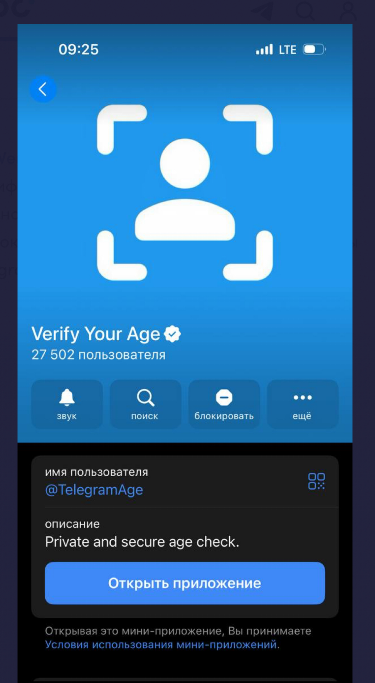 В Telegram появился официальный бот для проверки возраста | Сетка — социальная сеть от hh.ru
