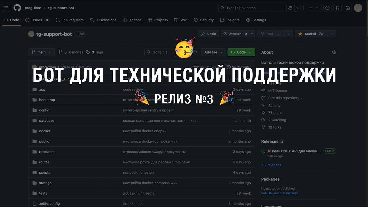 TG Support Bot — релиз №3: API, Swagger, новые команды и улучшения
Вышло крупное обновление open source Telegram-бота для технической поддержки | Сетка — социальная сеть от hh.ru