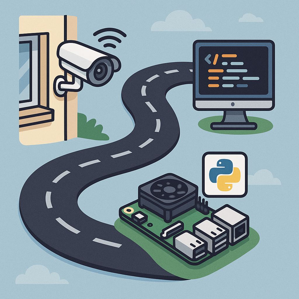 История проекта ParkingBot — реализация #1
Окей, всё куплено. Осталось "просто собрать". Вот общий план:
1. Подобрать место для камеры
2. Установить её
3. Подготовить малинку
4 | Сетка — социальная сеть от hh.ru