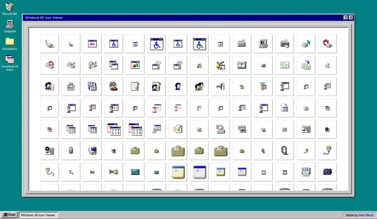 Windows 98 Icon Viewer. Онлайн‑архив оригинальных иконок Windows 98.
Доступны в PNG размером 16×16, 32×32, 48×48 px. Можно скачать весь набор разом.
#Инструменты 👀 | Сетка — социальная сеть от hh.ru