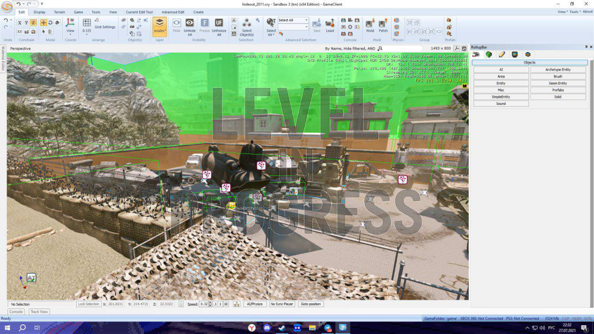 Новый полигон для проекта Warface
Движок: CryEngine 3 / Sandbox 3
Тип проекта: Тренировочная зона (HID)
Формат: PvE / взаимодействие игрока с окружением
Общая информация
Полигон был собран на базе ста... | Сетка — социальная сеть от hh.ru