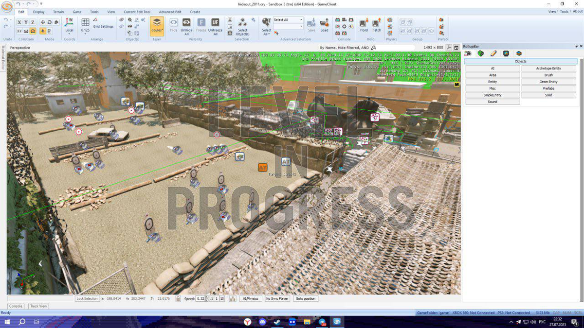 Новый полигон для проекта Warface
Движок: CryEngine 3 / Sandbox 3
Тип проекта: Тренировочная зона (HID)
Формат: PvE / взаимодействие игрока с окружением
Общая информация
Полигон был собран на базе ста... | Сетка — социальная сеть от hh.ru