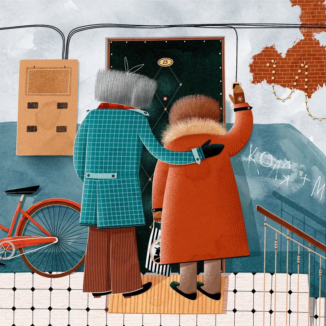 Ещё добрых рисунков вам.
Встреча с дедушкой и бабушкой, а также иллюстрации по сказке Толстого «Люпунюшка»
Автор: Даша Красильникова (dashakrasart)
#иллюстрация | Сетка — социальная сеть от hh.ru