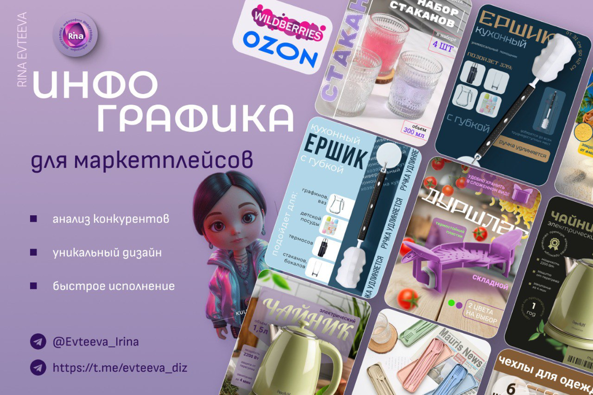 Инфографика для маркетплейс. | Сетка — социальная сеть от hh.ru