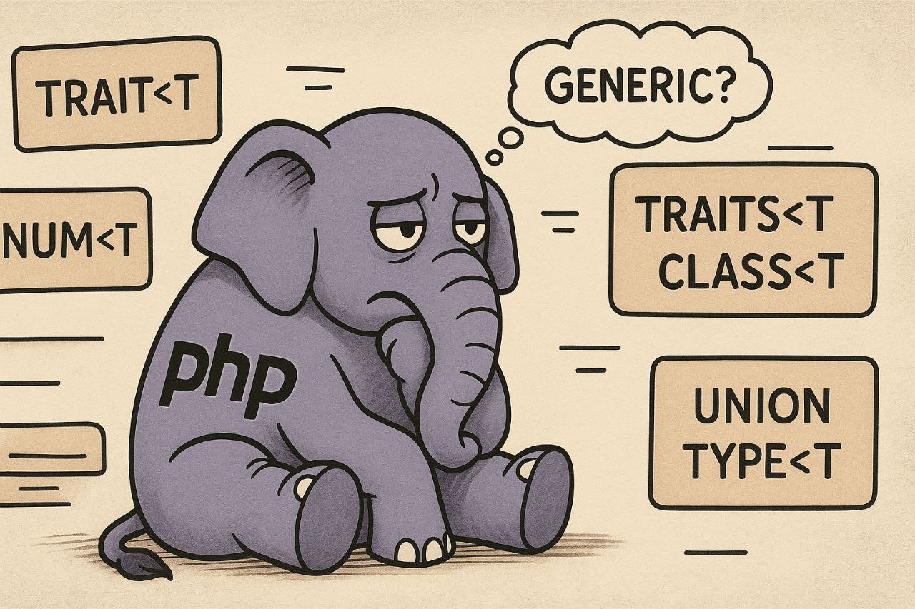 Дженерики в PHP: да или нет?
Это небольшой разбор поста от PHP Foundation:Compile time generics: yay or nay?, пропитанный личным мнением | Сетка — социальная сеть от hh.ru