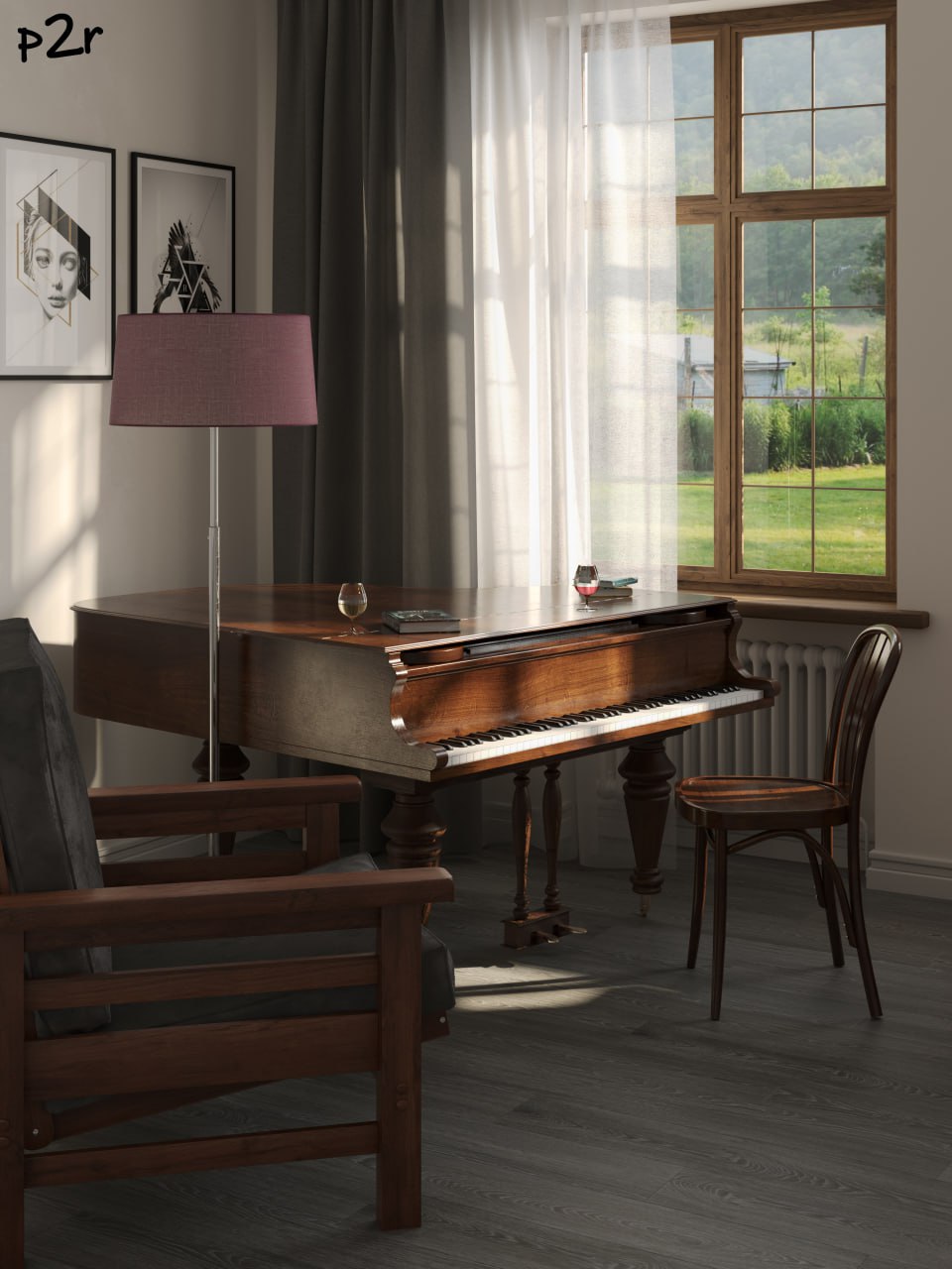 Визуализация интерьера музыкального кабинета | Сетка — социальная сеть от hh.ru