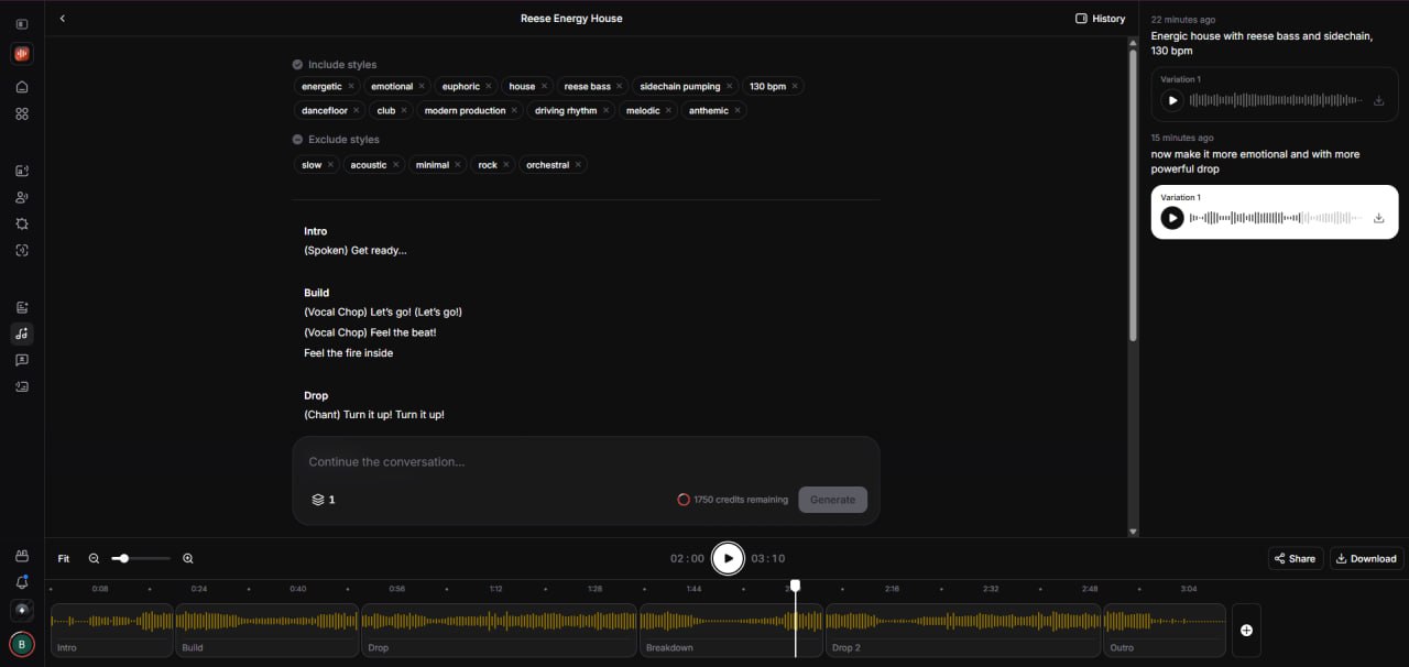 ElevenLabs выпустил свой ответ на Suno — их новый музыкальный генератор. Вот что я думаю после быстрого теста.
Первое, что цепляет — интерфейс | Сетка — социальная сеть от hh.ru