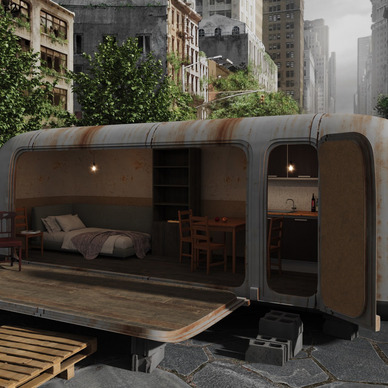 3D-визуализация экстерьера — ваш проект в любой реальности.
Жилище холостяка в постапокалиптическом городе.
Закажите визуализацию — получите четкое представление до начала работ | Сетка — социальная сеть от hh.ru