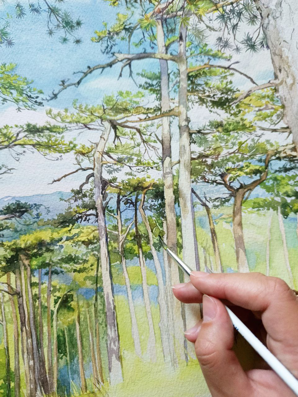 Это прекрасное место увидела во время подъема на гору Ай-Петри. Я в восхищение от красоты и кристальной чистоты воздуха горного леса! Рада,что могу поделиться этими ощущениями хотя бы через картину | Сетка — социальная сеть от hh.ru