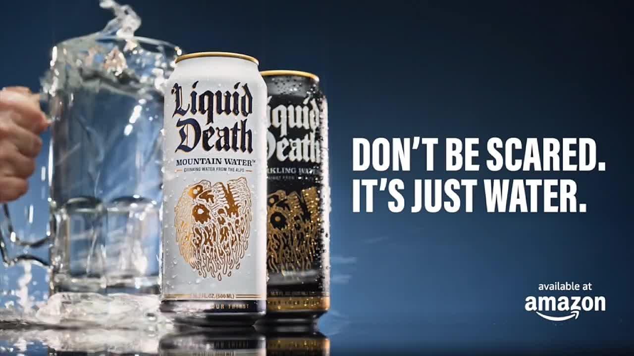 Liquid Death это один из самых ярких и провокационных примеров современного брендинга в категории бутилированной воды | Сетка — социальная сеть от hh.ru