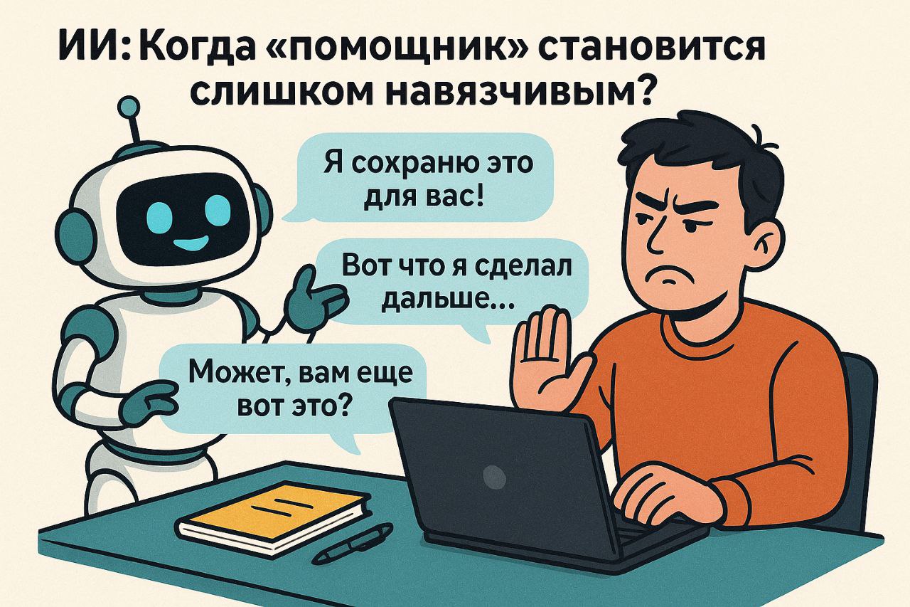 🤖 ИИ: Когда "помощник" становится слишком навязчивым?
Заметили, как новые ИИ-модели (особенно продвинутые ассистенты) вдруг стали вести себя.. | Сетка — социальная сеть от hh.ru