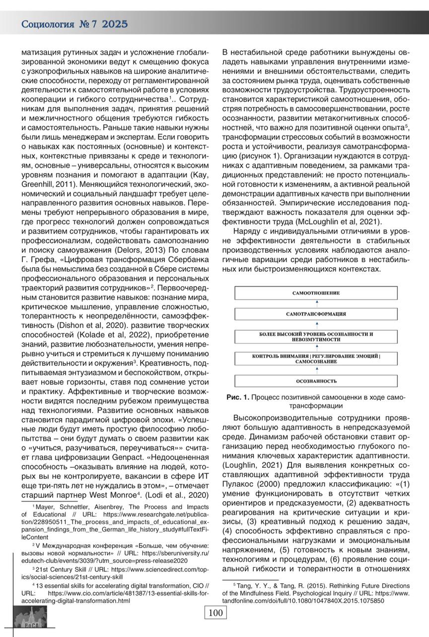 В журнале «Социология» вышла моя статья о требуемых рынком сегодня и в ближайшем будущем чертах, навыках и компетенциях сотрудников
Читать -> Стр 97 | Сетка — социальная сеть от hh.ru