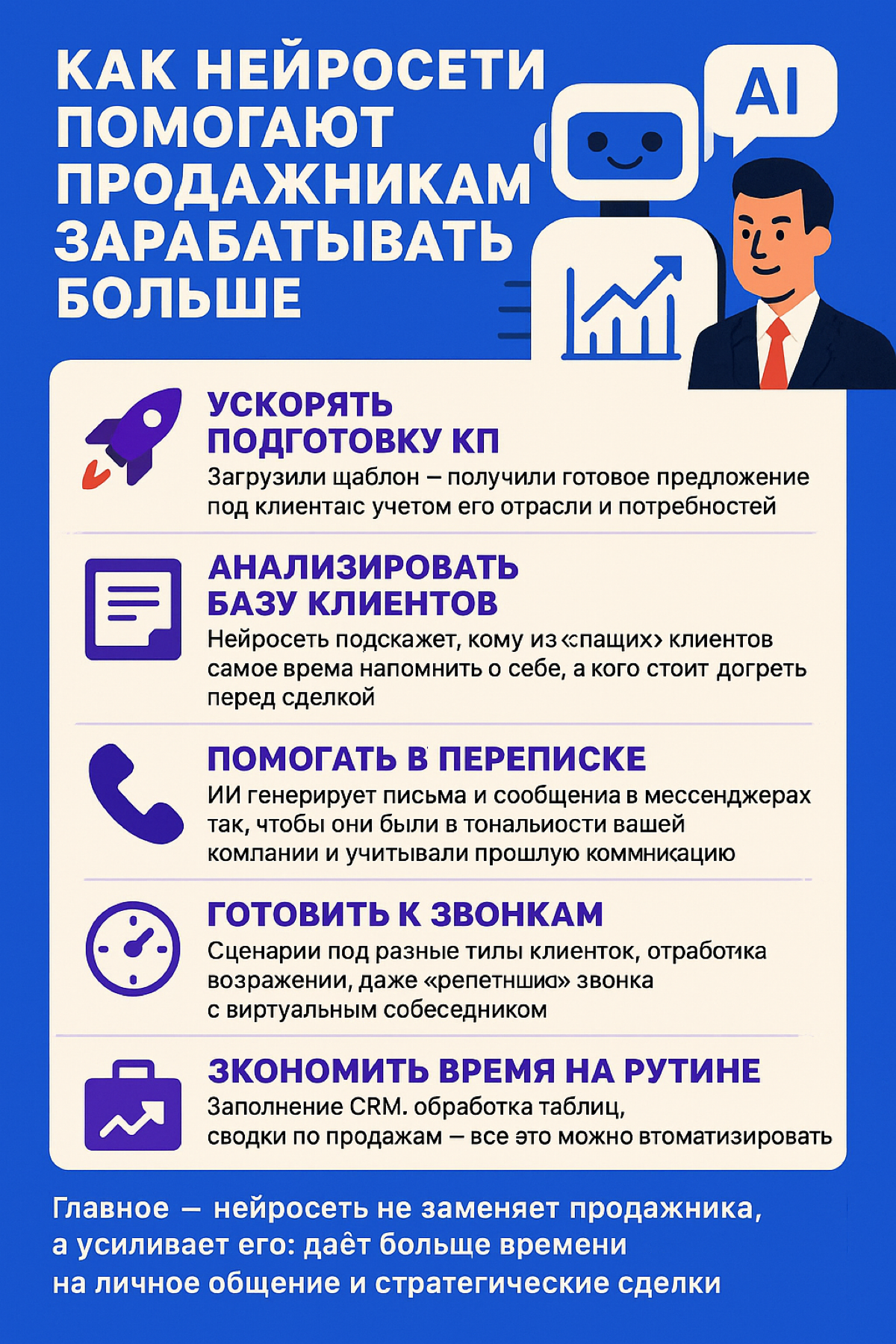 💡 Как нейросети помогают продажникам зарабатывать больше | Сетка — социальная сеть от hh.ru