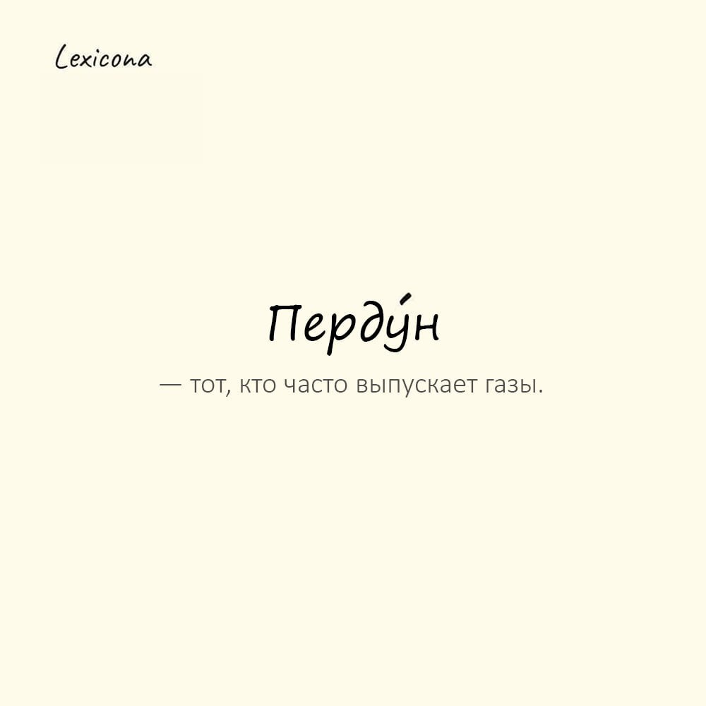 Пердун — тот, кто часто выпускает газы; пукальщик 💨
Пример употребления:
После горохового супа наш кот превратился в настоящего пердуна́. 😹
#пердун #газы #пук #кот #суп #гороховый #веселье | Сетка — социальная сеть от hh.ru