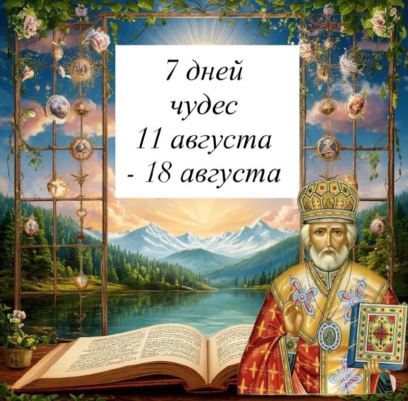 С 11 по 18 августа - НЕДЕЛЯ ЧУДЕС!
НИКОЛАЙ ЧУДОТВОРЕЦ УСЛЫШИТ КАЖДОГО!
11 августа отмечается РОЖДЕСТВО НИКОЛАЯ ЧУДОТВОРЦА! Этот день обладает особой силой, и в это время сбываются любые мечты, ведь Ни... | Сетка — социальная сеть от hh.ru