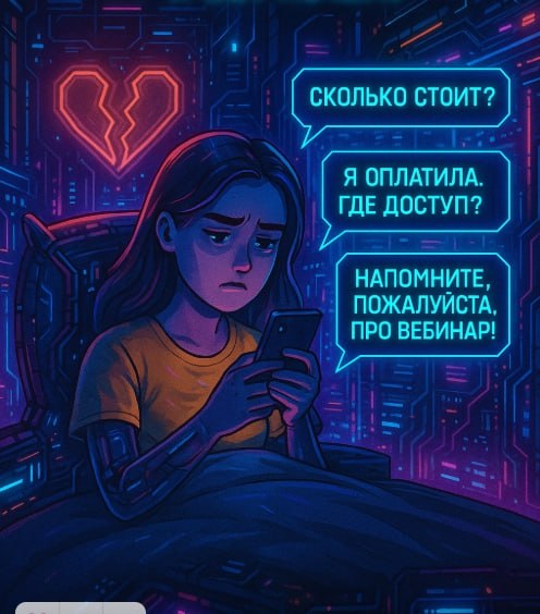 💔 Ты не ленивая.
Ты просто работаешь вместо бота .
Знакомо?
Ты просыпаешься.
Ещё не встала, а уже в телефоне.
Открываешь чаты — и сердце сжимается | Сетка — социальная сеть от hh.ru