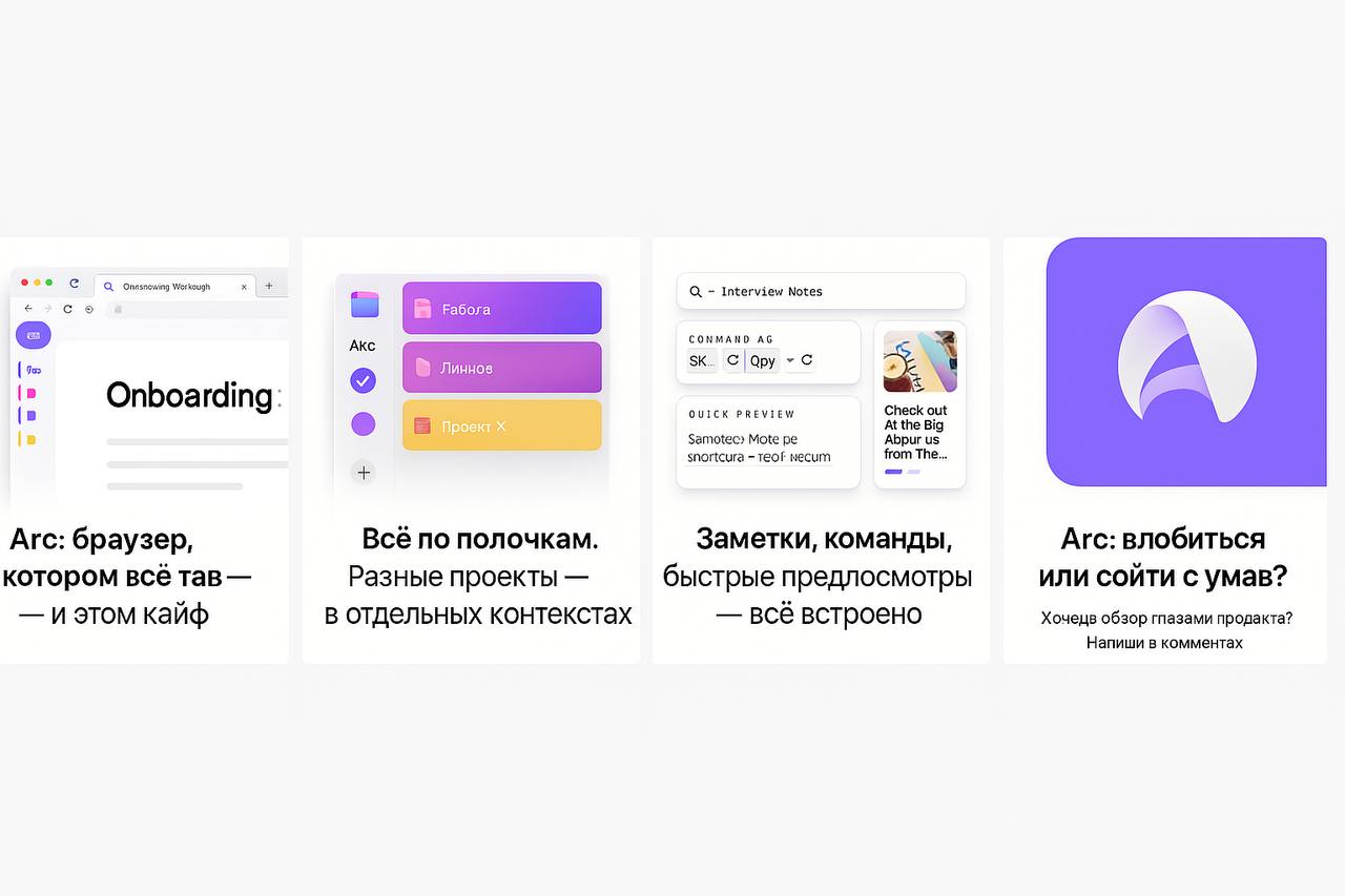 На 1:1 пошла, браузер сменила.
Я просто хотела обсудить дела.
Но коллега между делом показала Arc, и всё — привет, новая зависимость | Сетка — социальная сеть от hh.ru