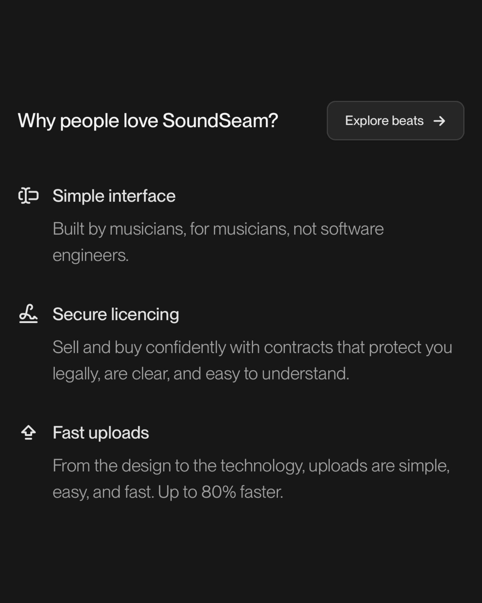 ⭐️ Новый маркетплейс битов — SoundSeam
Появилась новая площадка для продажи и покупки битов, семплов и лицензий | Сетка — социальная сеть от hh.ru