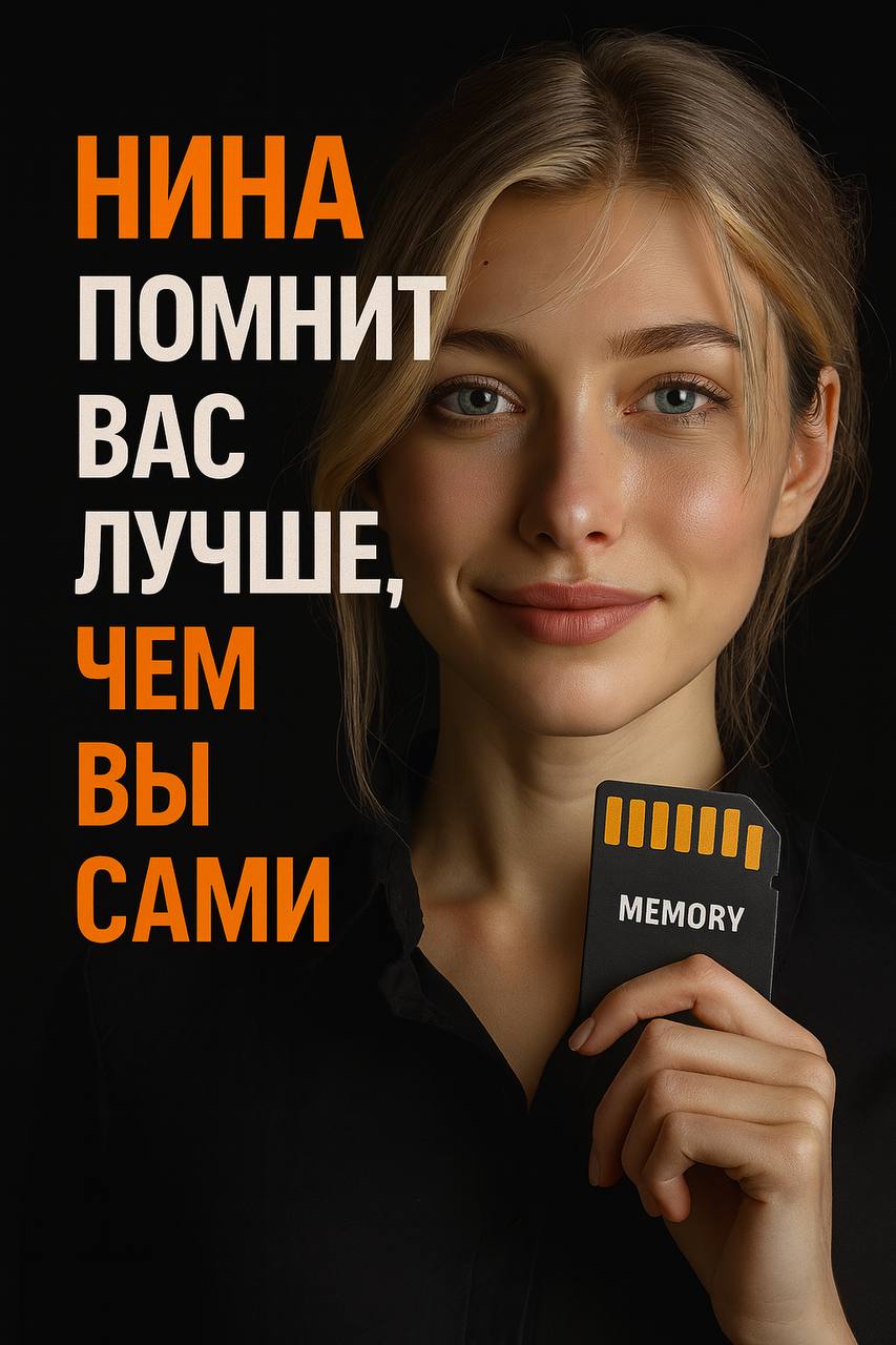Нина помнит вас лучше, чем вы сами
Обычные ИИ-ассистенты — как разговор с попутчиком в электричке. Поговорили, разошлись — и всё, память стерта.
Но Нина — другая.
У неё есть долговременная память | Сетка — социальная сеть от hh.ru