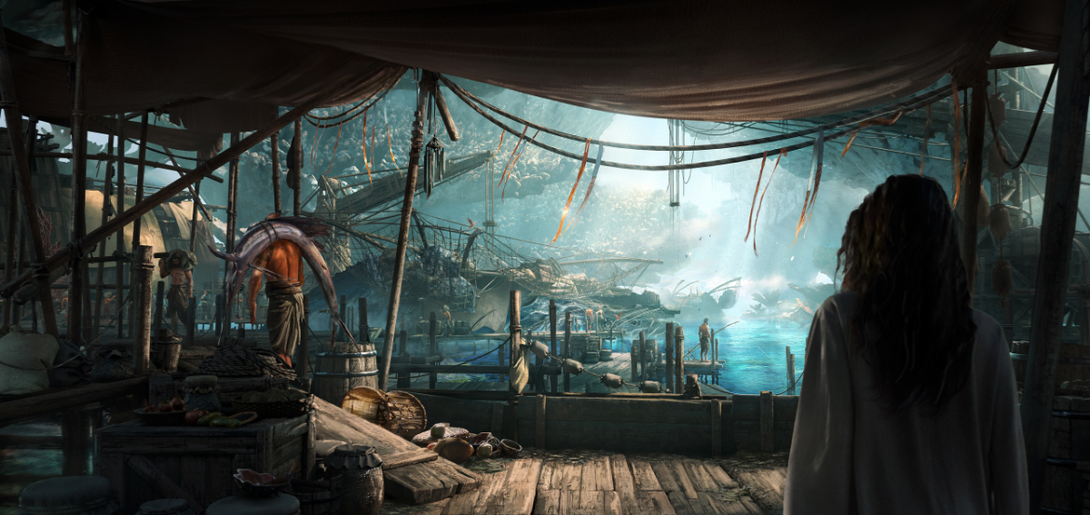 🌊 Концепт-арт окружения - теперь на ArtStation!  
https://www.artstation.com/artwork/dyVvlK  
Я рад поделиться с вами своим последним проектом по созданию мира | Сетка — социальная сеть от hh.ru