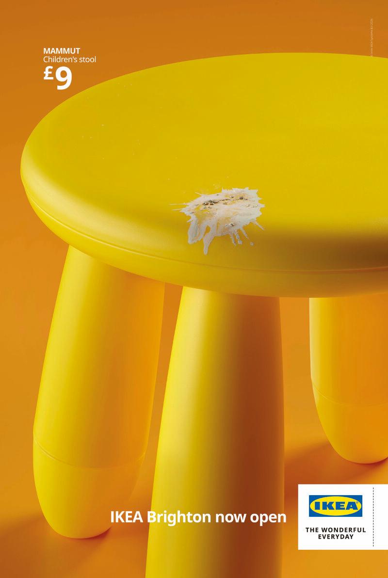Забавная локализация от IKEA: они создали рекламу с помётом чаек, приуроченную к открытию нового магазина. Проблема с чайками очень хорошо известна в Брайтоне | Сетка — социальная сеть от hh.ru