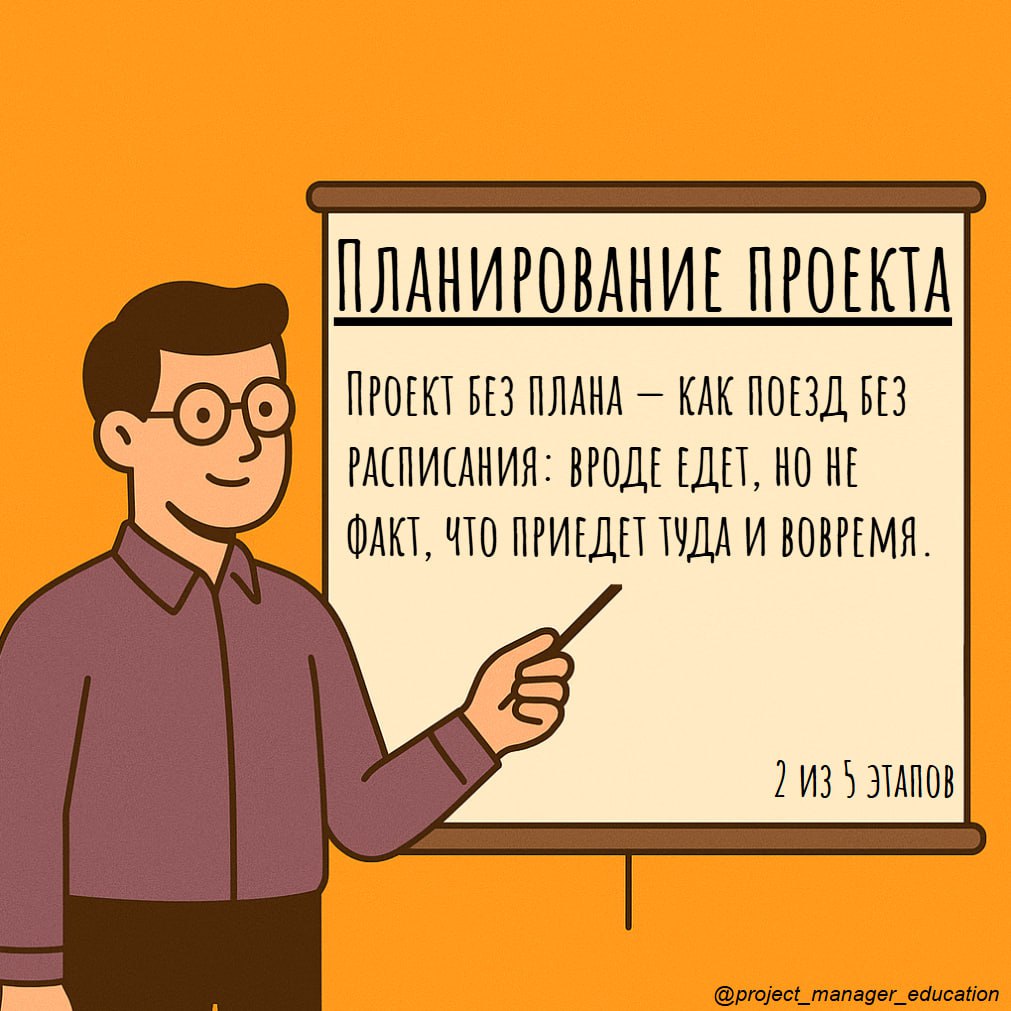 🔹 Этап 2/5 — Планирование проекта
по PMBOK — Project Planning Process Group
После того как проект инициирован и есть общее понимание цели, мы переходим к детализации: что, когда, кто и как будет делат... | Сетка — социальная сеть от hh.ru