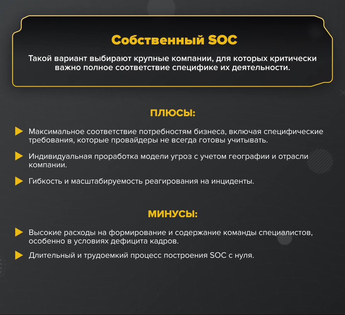 🛡 Зачем бизнесу нужен SOC?
Чтобы минимизировать риски, бизнесу нужен постоянный контроль за ИТ-системами | Сетка — социальная сеть от hh.ru